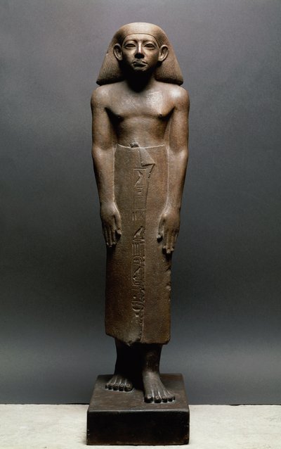 Statuette von Amenemhatankh, Arbeiter in Krokodilopolis (Fayum) aus der Regierungszeit von Amenemhat III, Mittleres Reich, ca. 1843-1798 v. Chr. von Egyptian 12th Dynasty